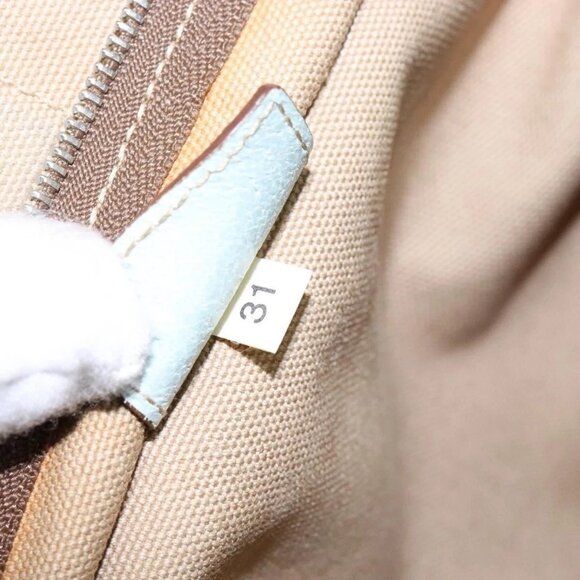 PRADA Tote Bag Canvas Beige Auth 137463 - Picture 12 of 16